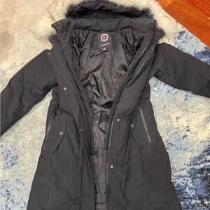 Madison Black Fur-Trimmed Winter Coat